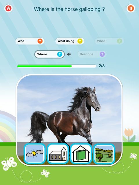 Where is the horse galloping?