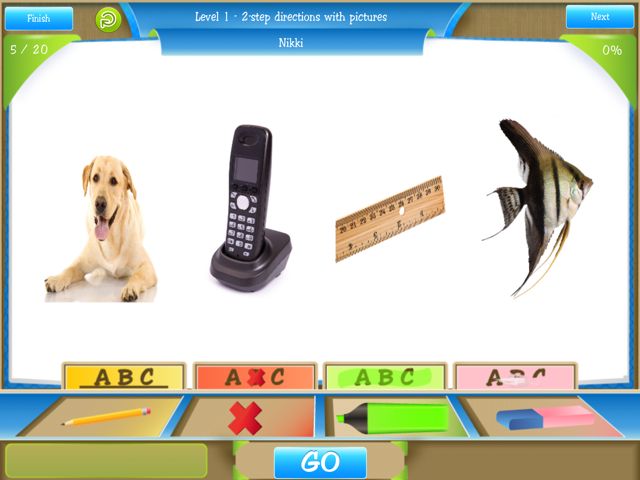 Cross out the phone and Underline the Ruler