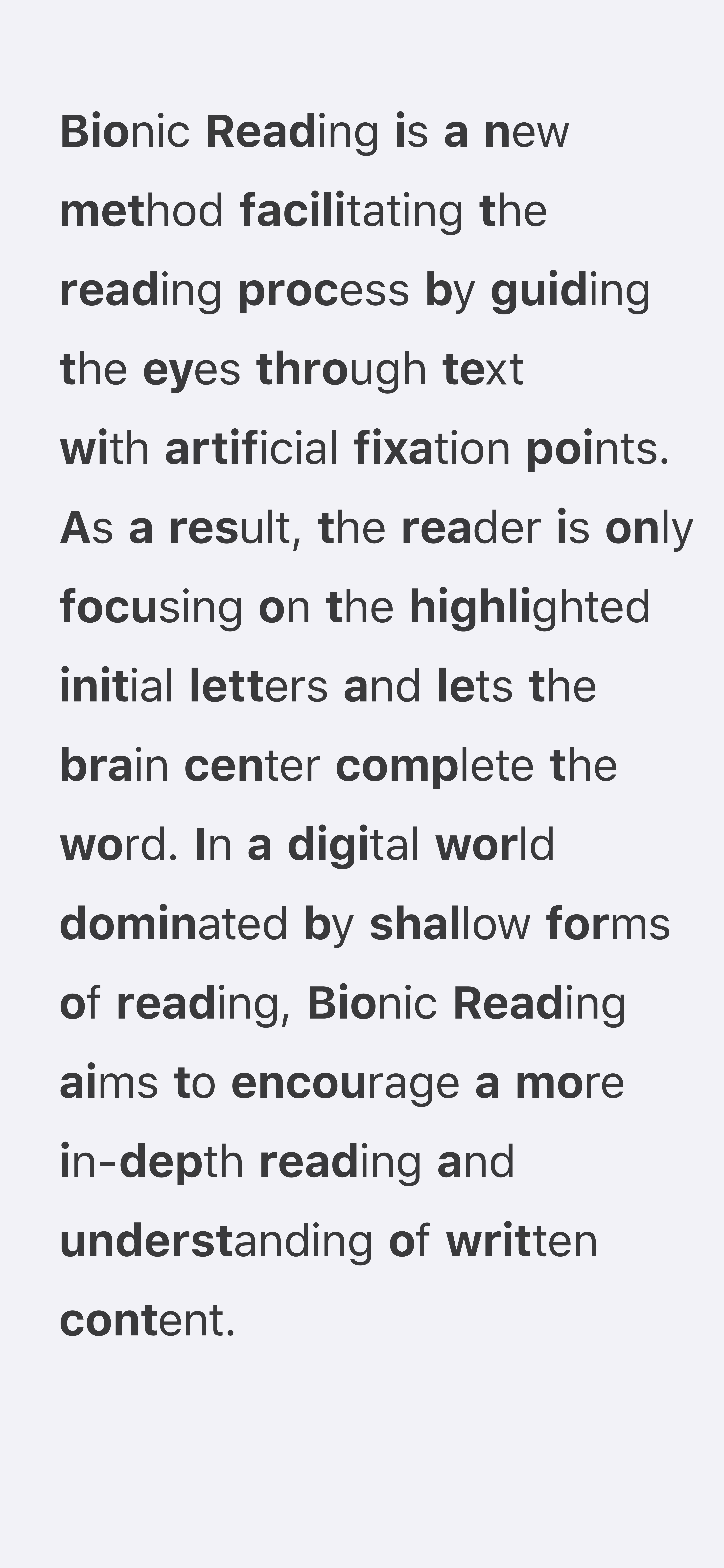 Image with text highlighted with Bionic Reading